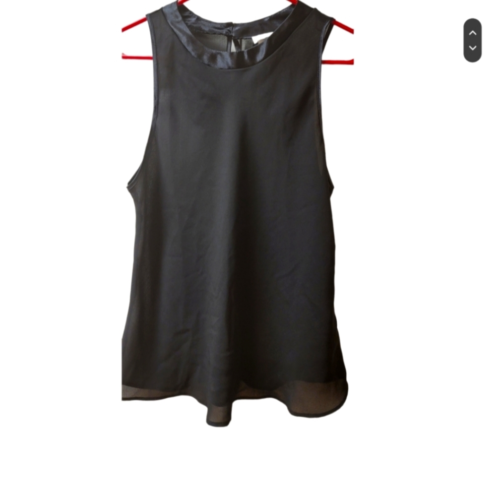 Vintage Cinema Etoile Sheer Black Top